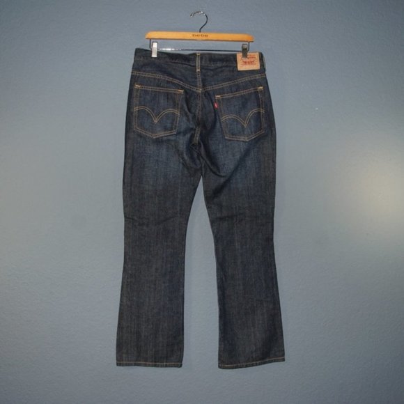 New LEVI'S 515 Indigo Denim Boot Cut Jeans sz 14 - Picture 5 of 8